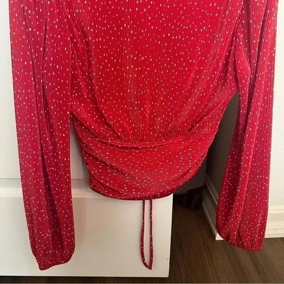 Maje Plunge Neckline Long Sleeve Crop Top- Size S; Excellent Condition - Picture 9 of 11